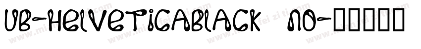 UB-HelveticaBlack No字体转换